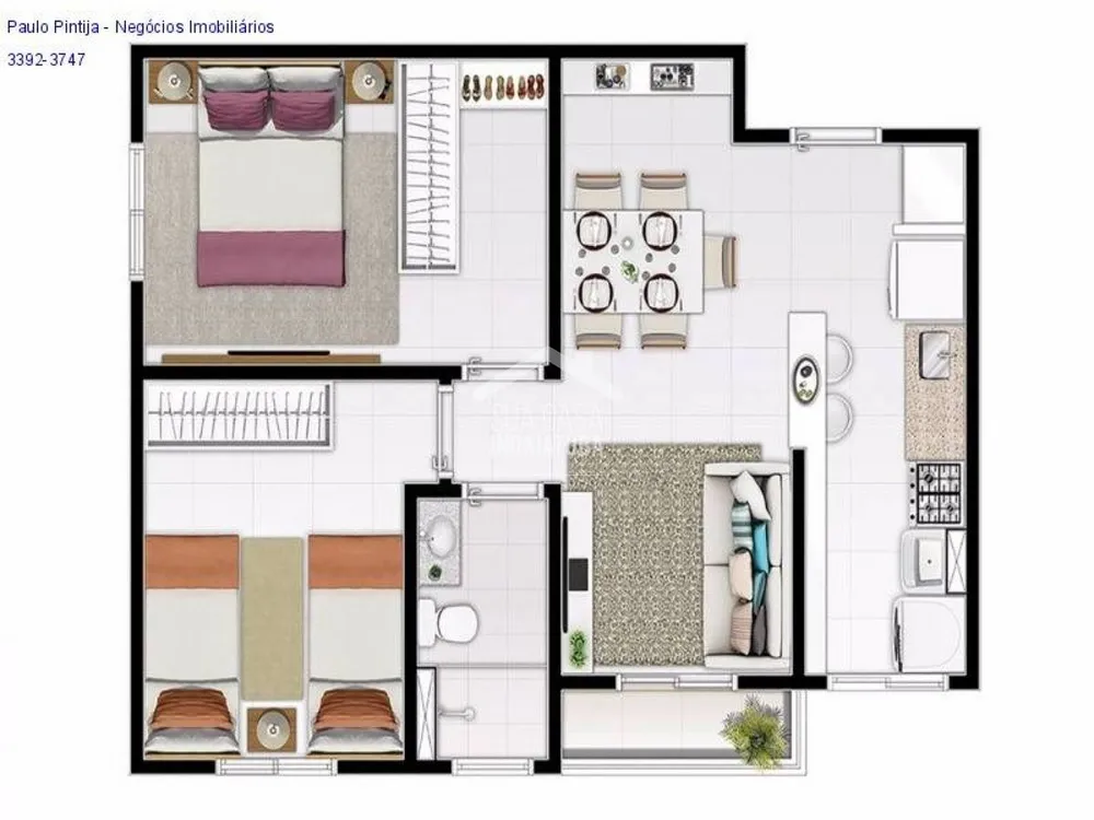 Apartamento, 2 quartos, 52 m² - Foto 11
