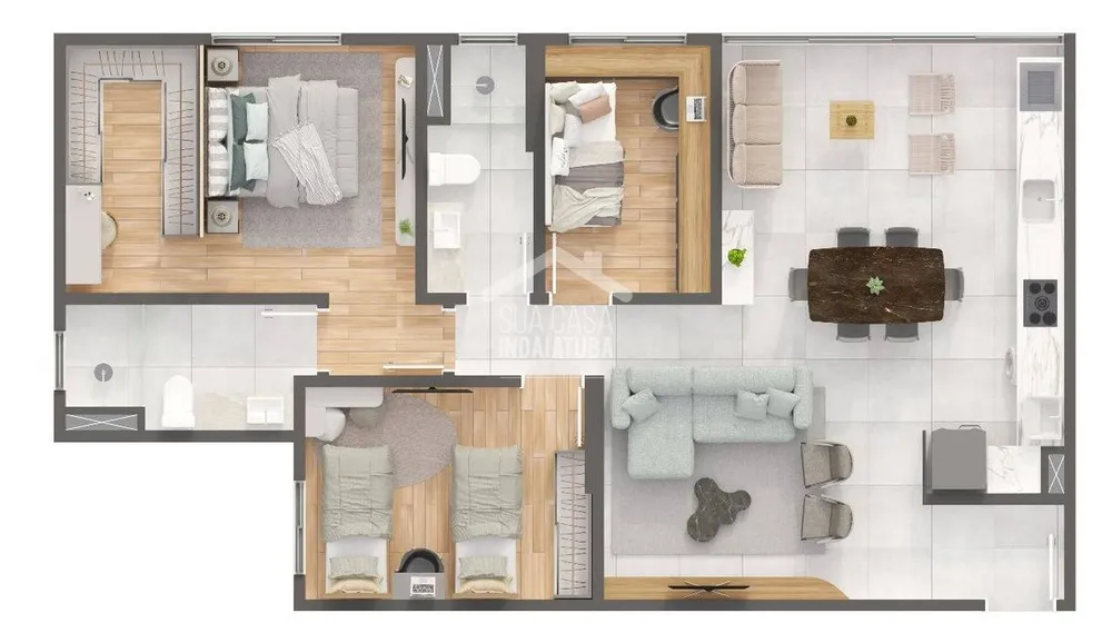 Apartamento, 3 quartos, 87 m² - Foto 2