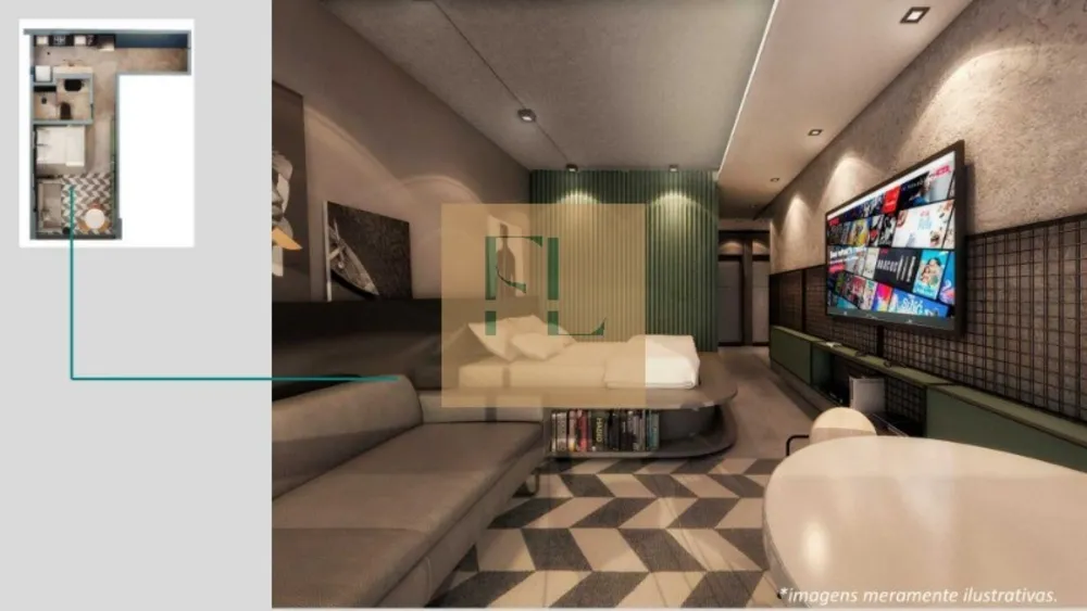 Apartamento, 1 quarto, 33 m² - Foto 1