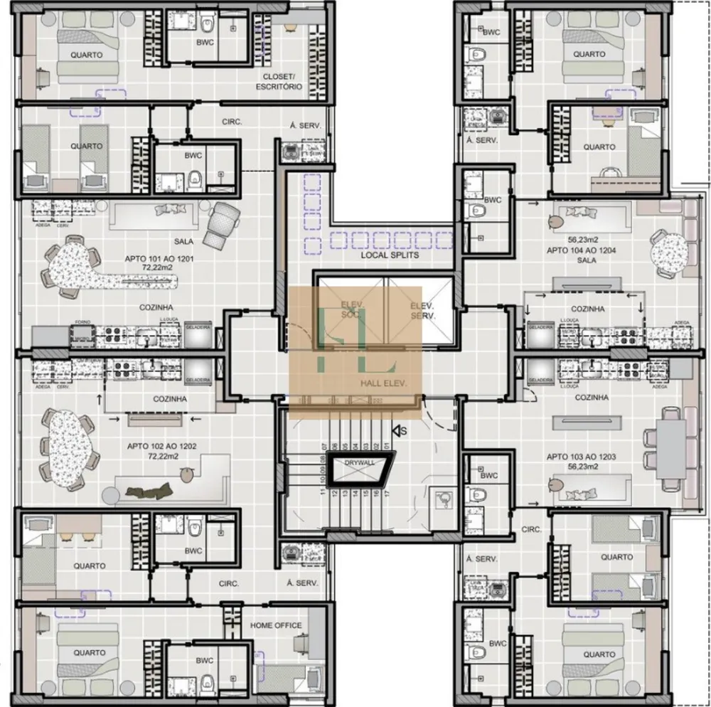 Apartamento, 2 quartos, 56 m² - Foto 10