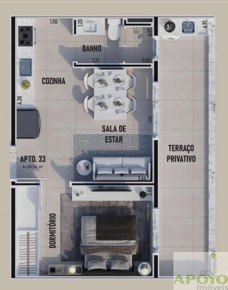 Apartamento, 1 quarto, 28 m² - Foto 5