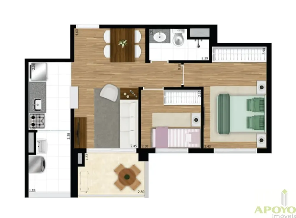 Apartamento, 2 quartos, 50 m² - Foto 10