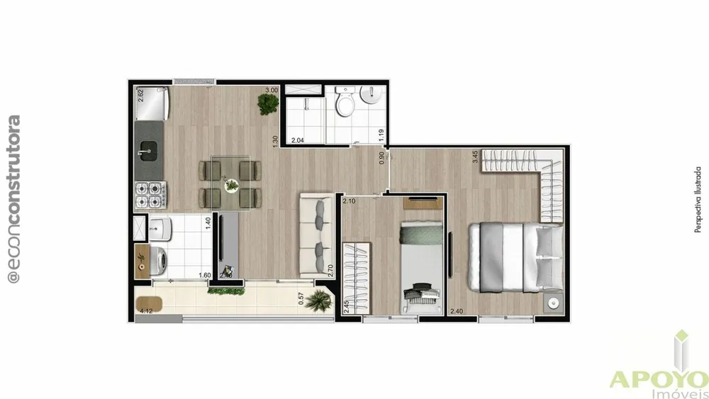 Apartamento, 2 quartos, 40 m² - Foto 23