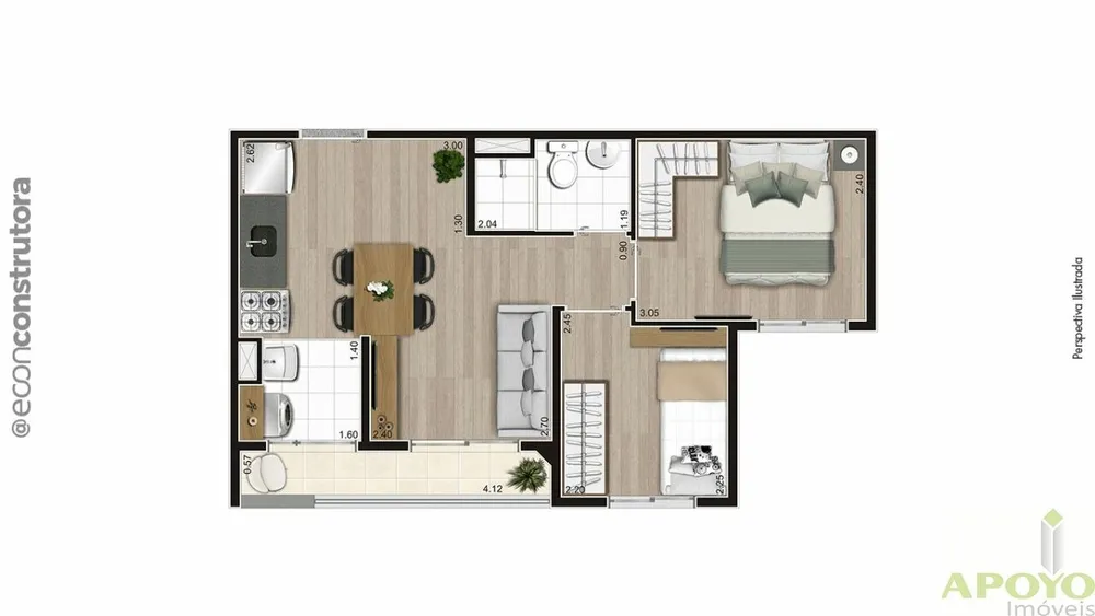 Apartamento, 2 quartos, 40 m² - Foto 17