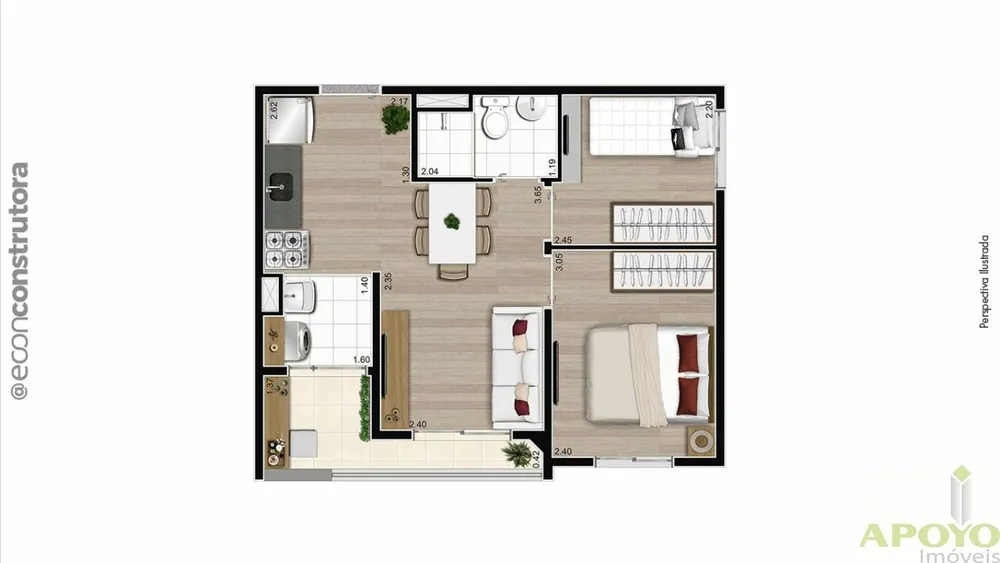 Apartamento, 2 quartos, 40 m² - Foto 14