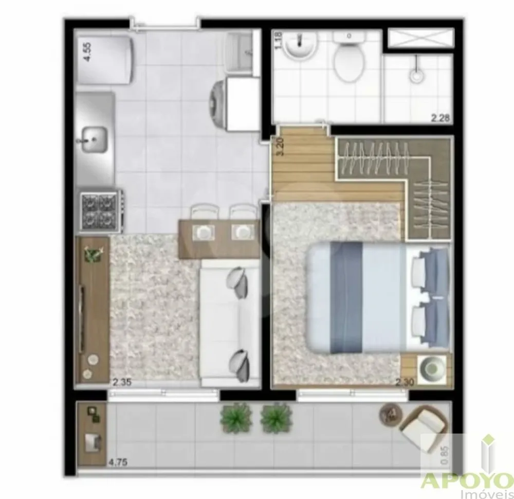 Loft, 28 m² - Foto 11
