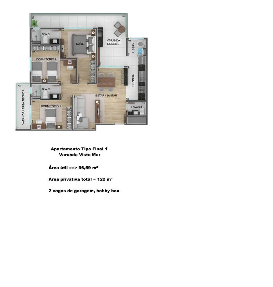 Apartamento, 3 quartos, 122 m² - Foto 6