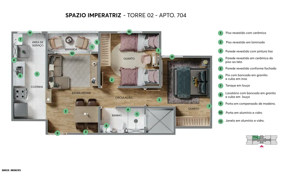Apartamento, 2 quartos, 44 m² - Foto 14