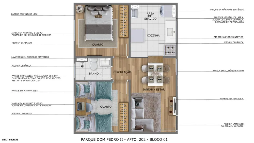 Apartamento, 2 quartos, 42 m² - Foto 3