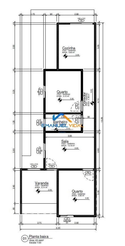 Casa, 2 quartos, 63 m² - Foto 12