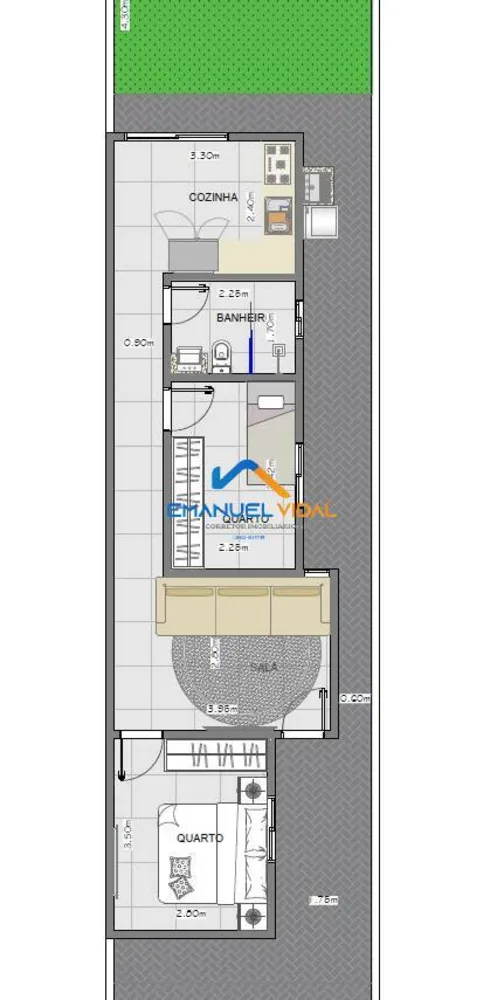 Casa, 2 quartos, 53 m² - Foto 2
