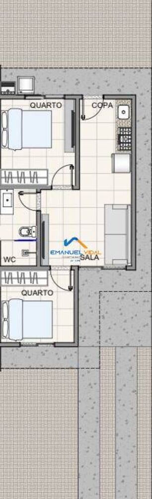 Casa, 2 quartos, 45 m² - Foto 2