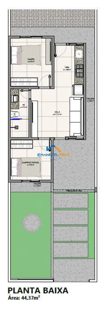 Casa, 2 quartos, 45 m² - Foto 2