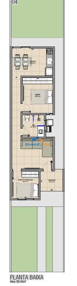 Casa, 2 quartos, 56 m² - Foto 2