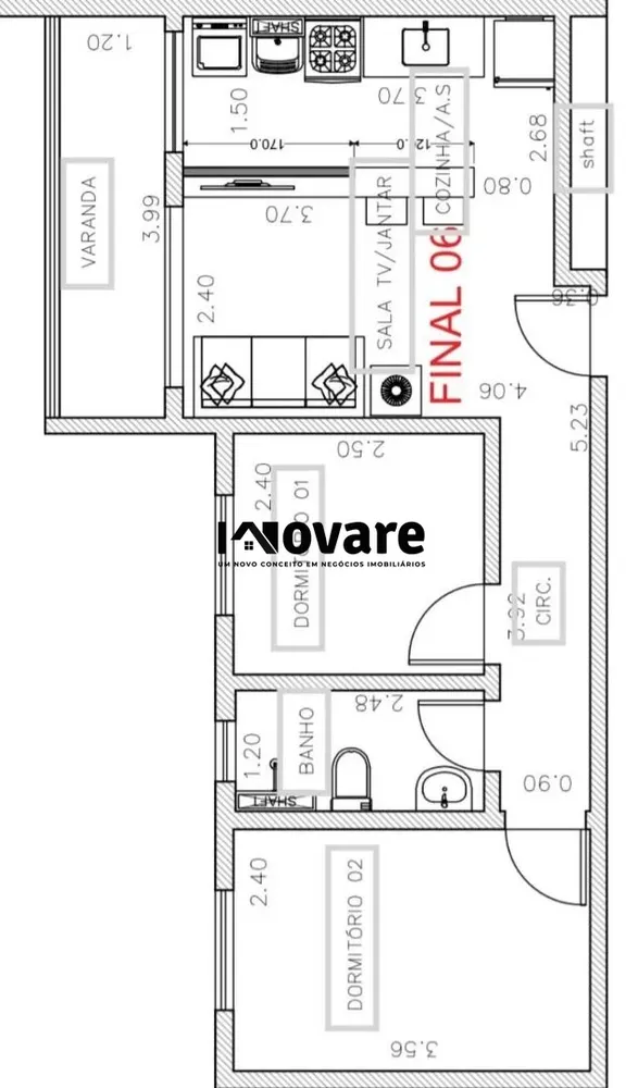 Apartamento, 2 quartos, 52 m² - Foto 4