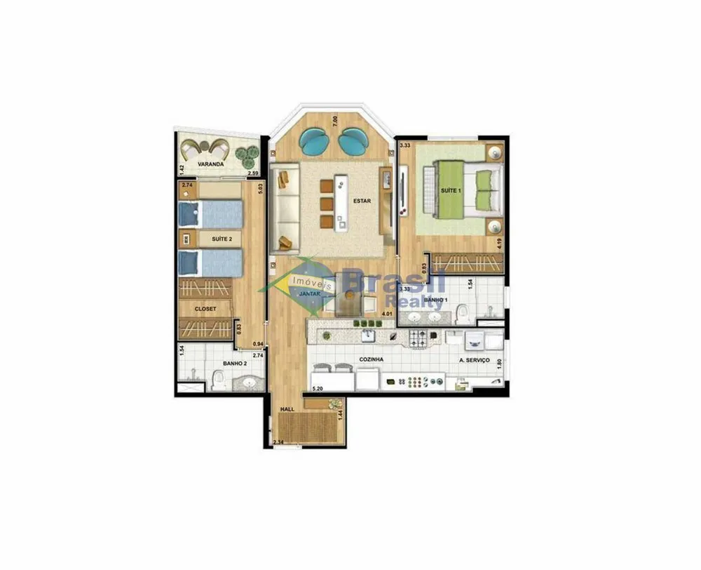 Apartamento, 1 quarto, 50 m² - Foto 7
