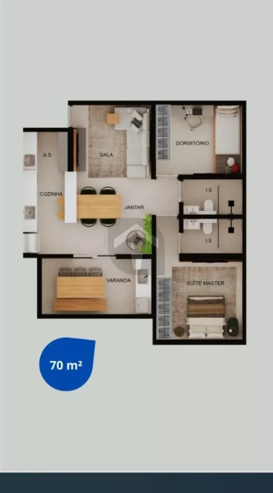 Apartamento, 1 quarto, 52 m² - Foto 4