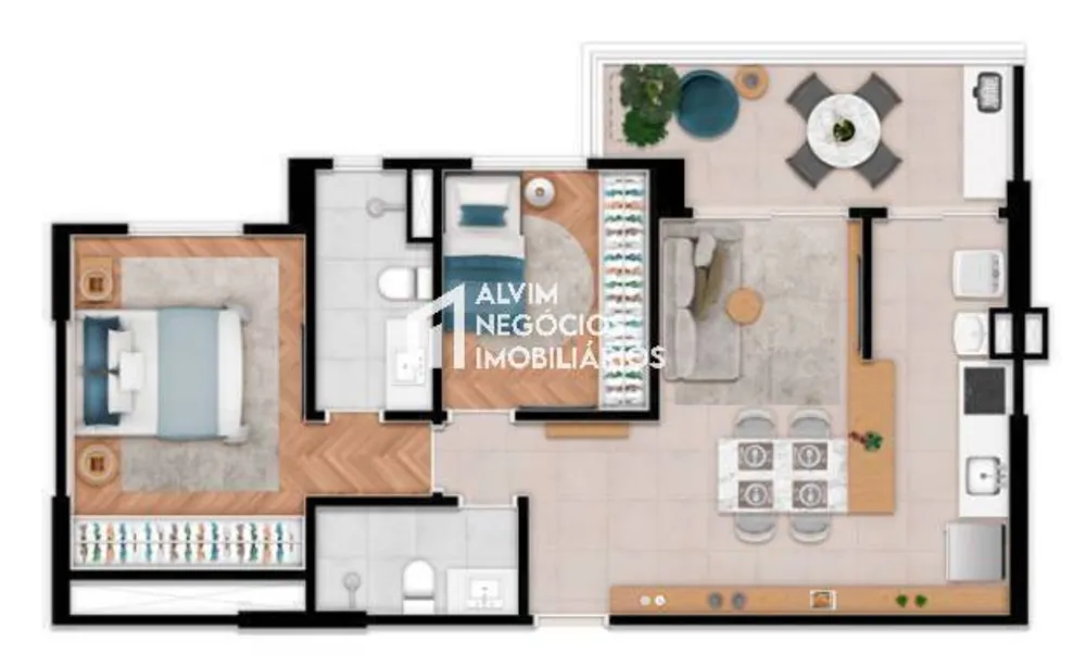 Apartamento, 2 quartos - Foto 1