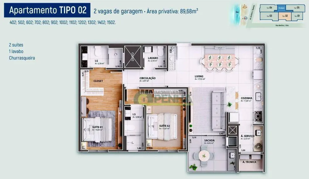 Apartamento, 2 quartos, 78 m² - Foto 9
