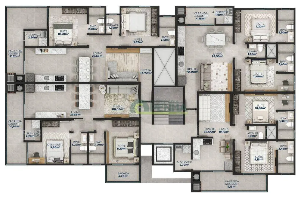 Apartamento, 2 quartos, 70 m² - Foto 5