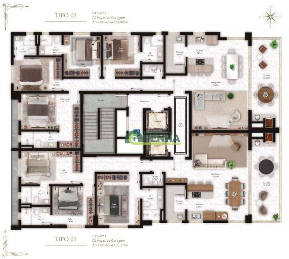 Apartamento, 3 quartos, 138 m² - Foto 9
