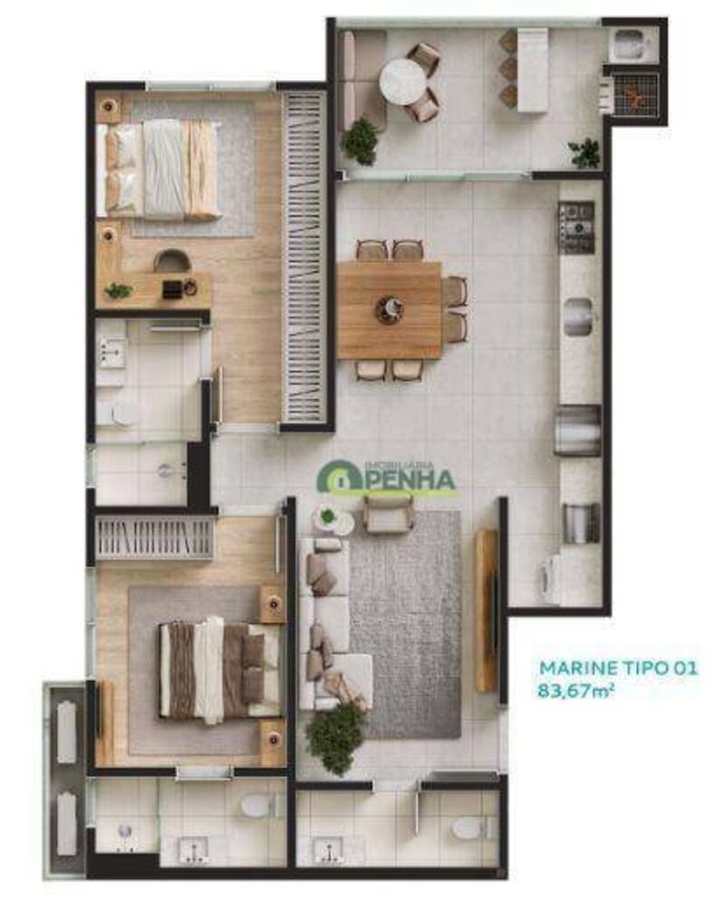 Apartamento, 2 quartos, 83 m² - Foto 11