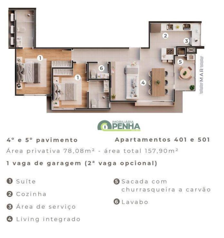 Apartamento, 2 quartos, 78 m² - Foto 15