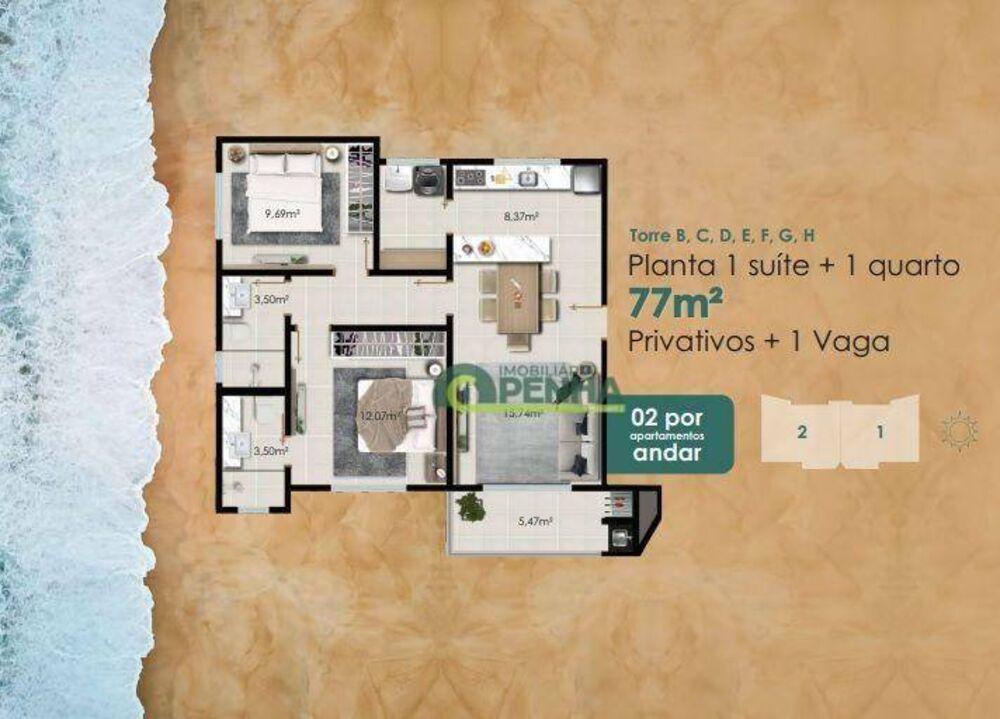 Apartamento, 2 quartos, 73 m² - Foto 6