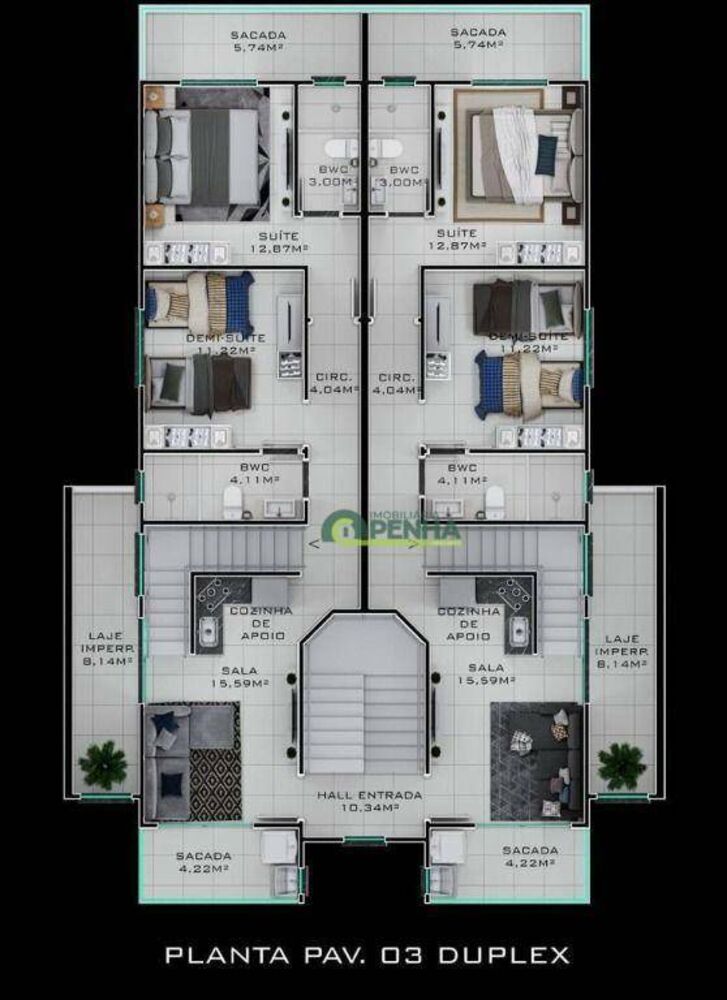 Apartamento, 3 quartos, 96 m² - Foto 3