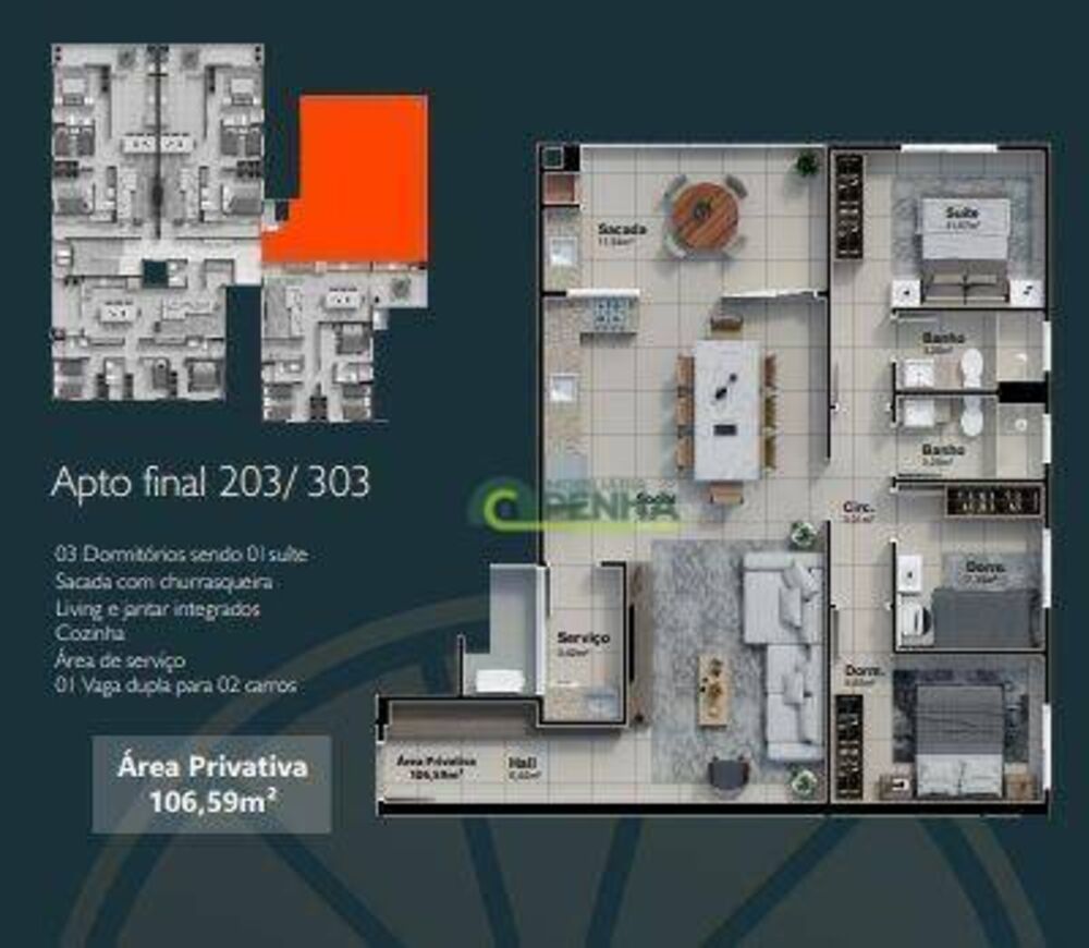 Apartamento, 3 quartos, 101 m² - Foto 7