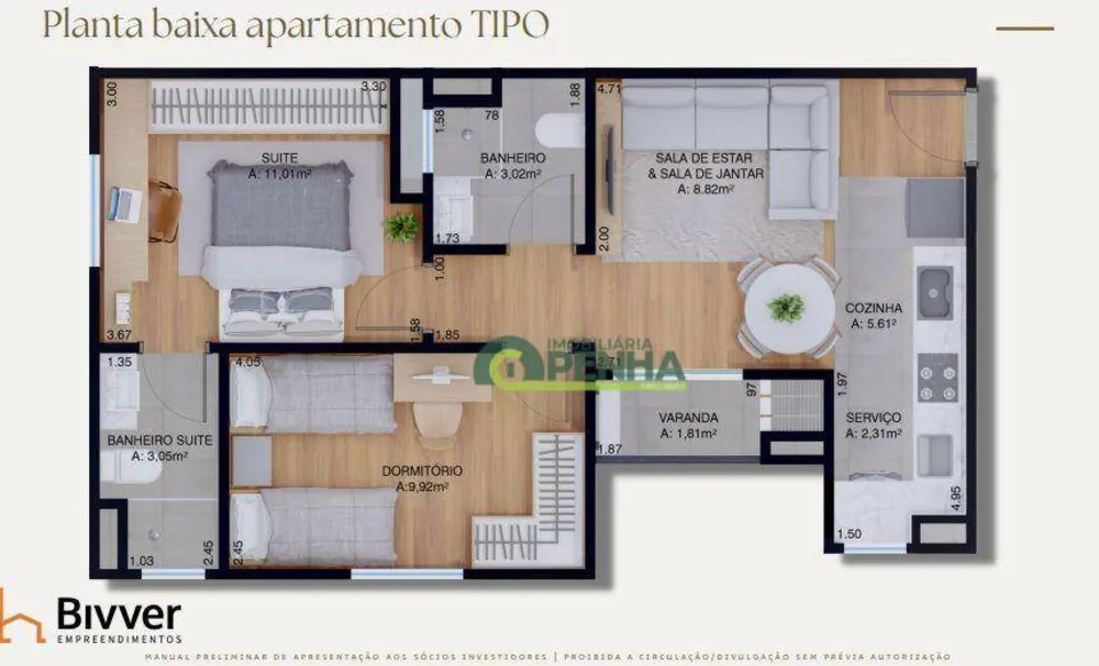 Apartamento, 2 quartos, 54 m² - Foto 14