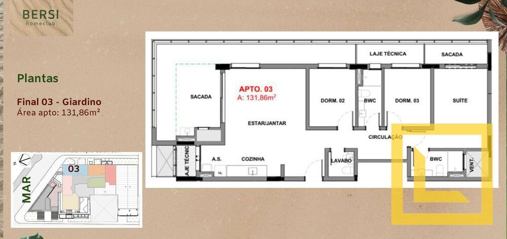 Apartamento, 3 quartos, 131 m² - Foto 1