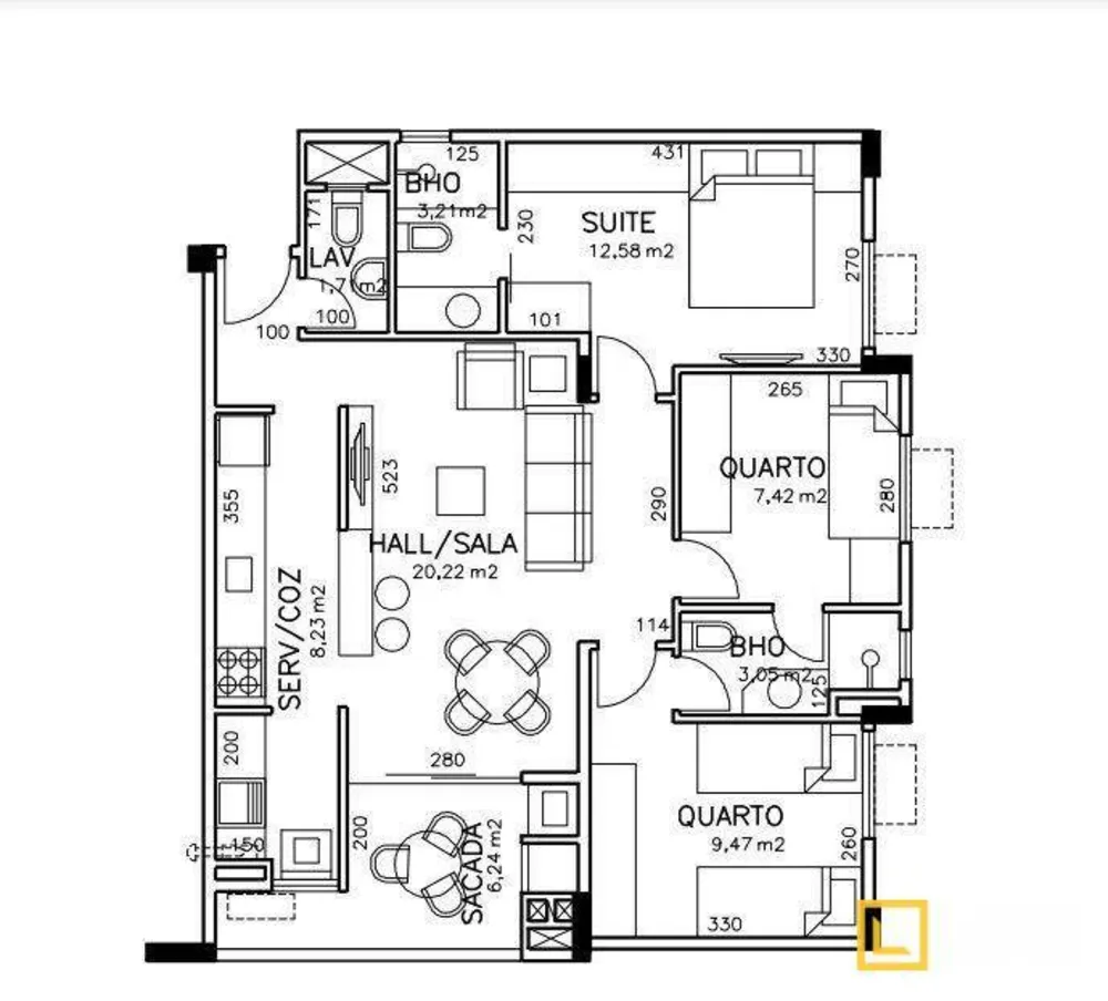 Apartamento, 3 quartos, 81 m² - Foto 1