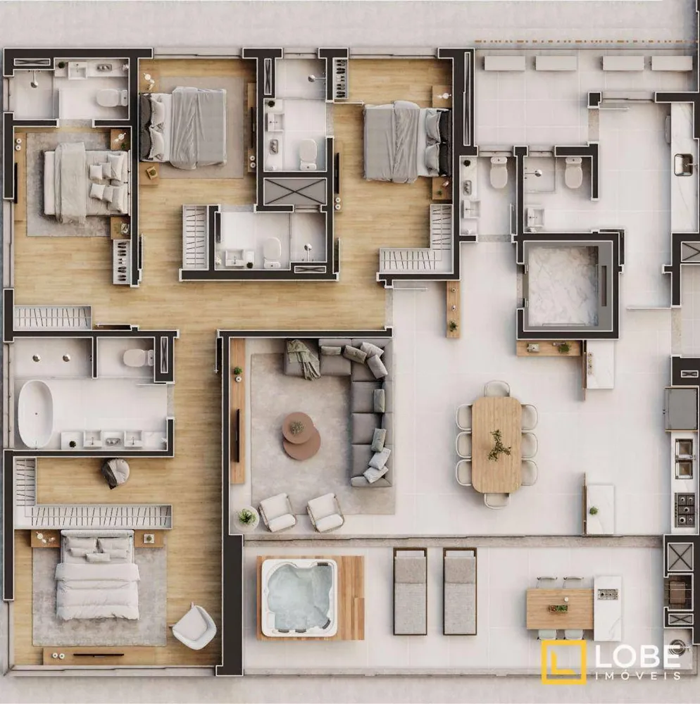 Apartamento, 4 quartos, 211 m² - Foto 3