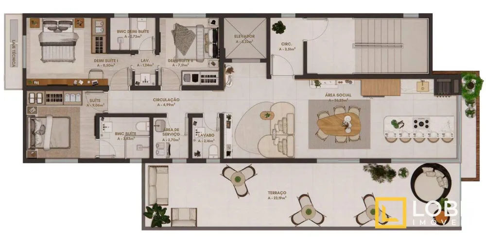 Apartamento, 3 quartos, 13888 m² - Foto 2