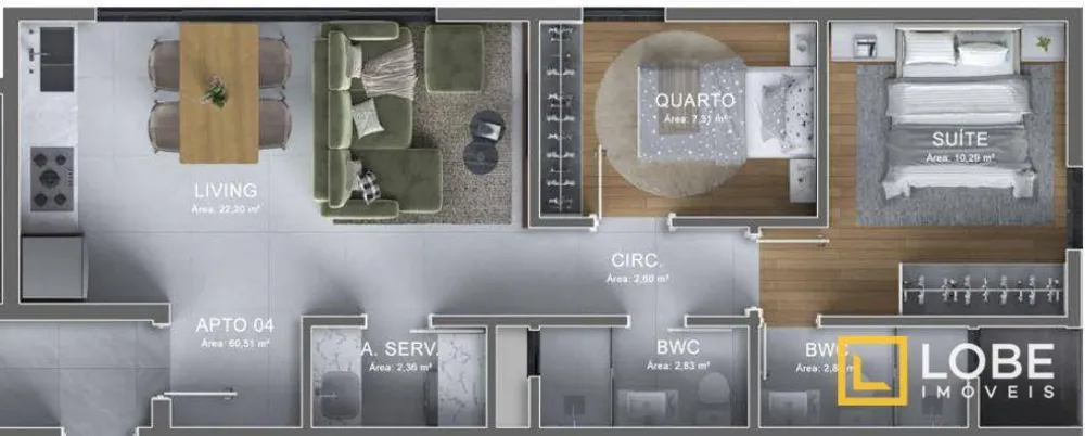 Apartamento, 2 quartos, 83 m² - Foto 1