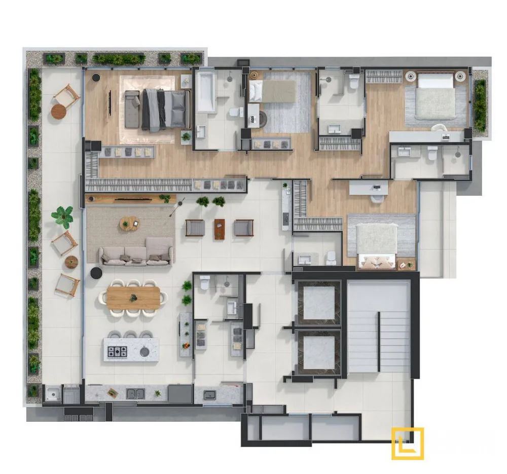 Apartamento, 4 quartos, 199 m² - Foto 1