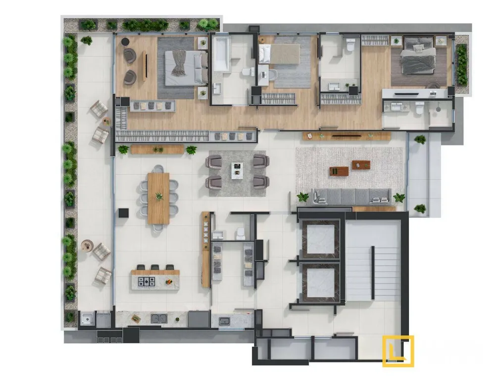 Apartamento, 4 quartos, 199 m² - Foto 2