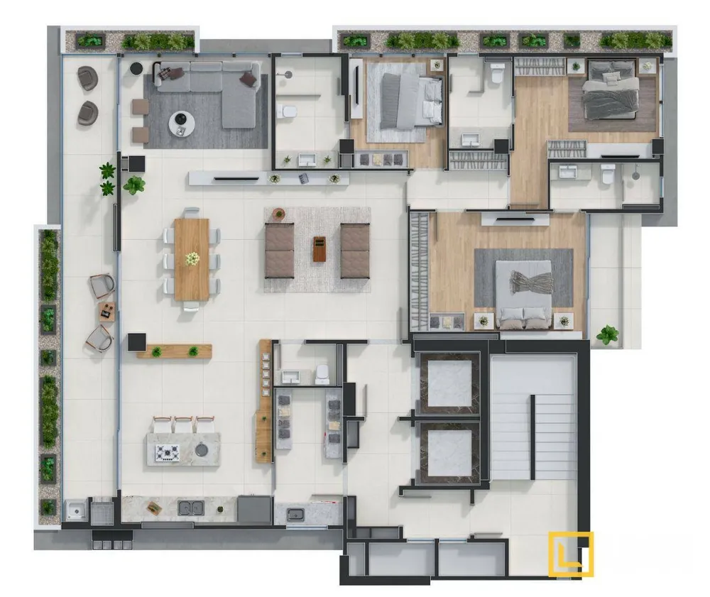 Apartamento, 4 quartos, 199 m² - Foto 3
