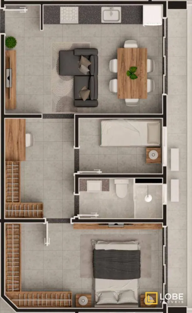 Apartamento, 1 quarto, 57 m² - Foto 6