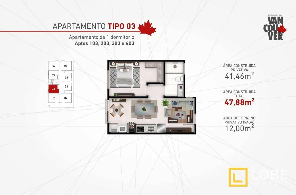 Apartamento, 2 quartos, 56 m² - Foto 12