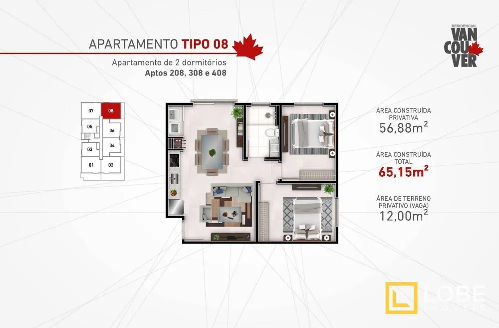 Apartamento, 2 quartos, 56 m² - Foto 15