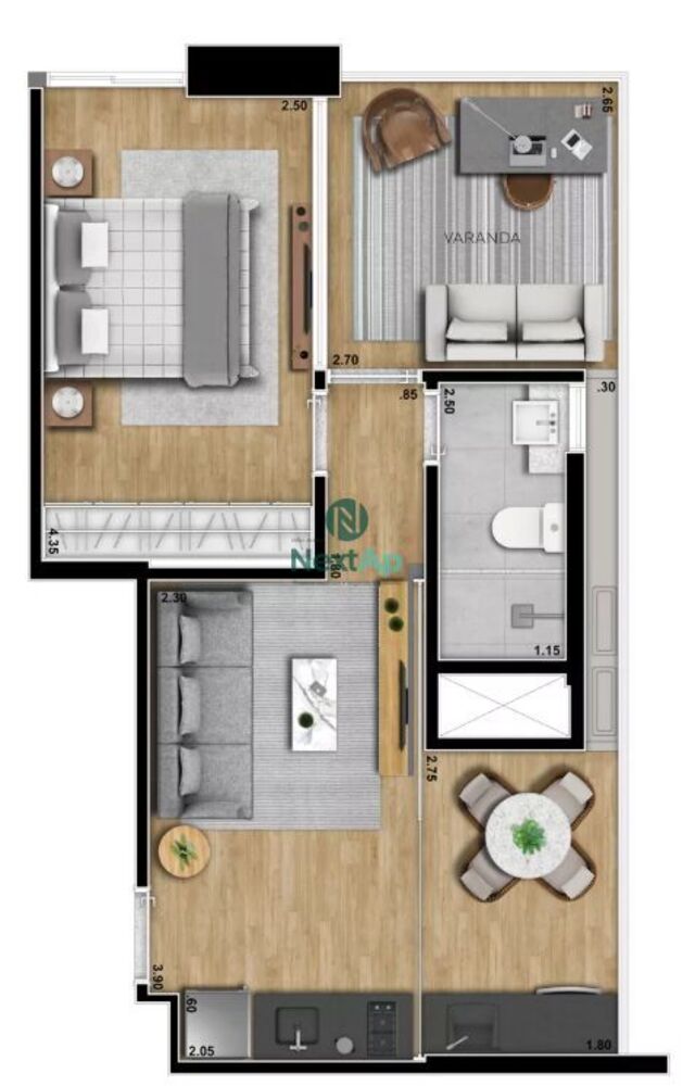 Apartamento, 1 quarto, 46 m² - Foto 39