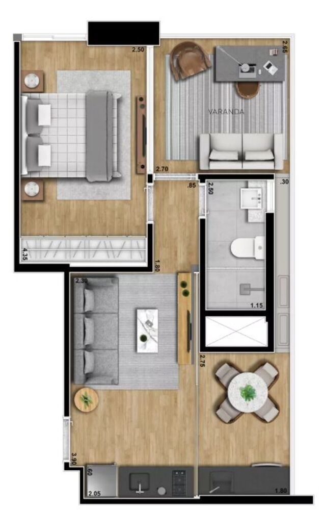 Apartamento, 1 quarto, 46 m² - Foto 62