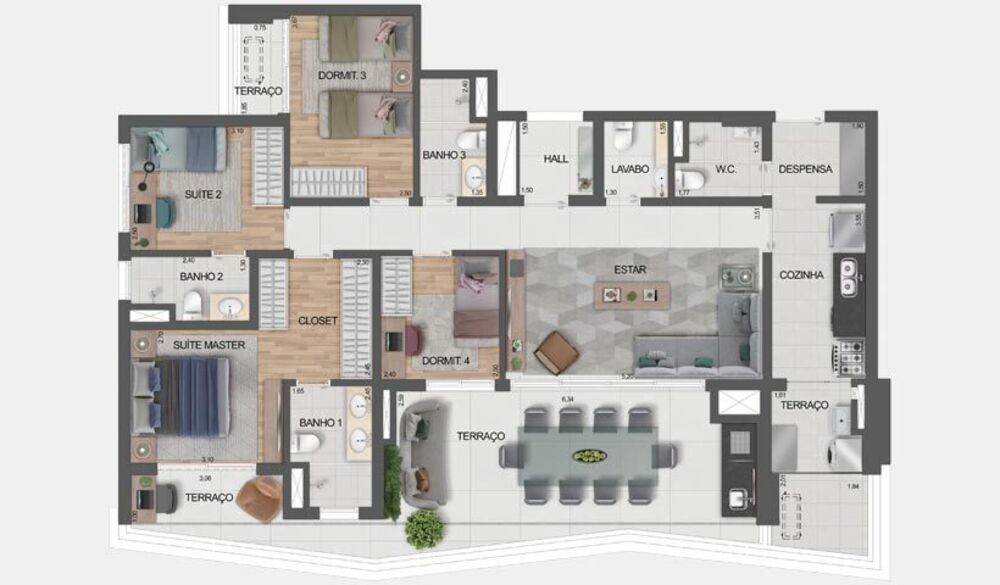 Apartamento, 4 quartos, 144 m² - Foto 14