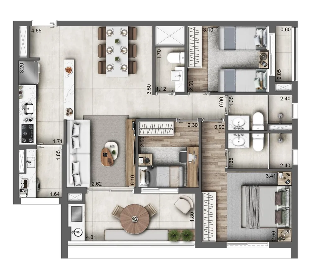 Apartamento, 3 quartos, 106 m² - Foto 18