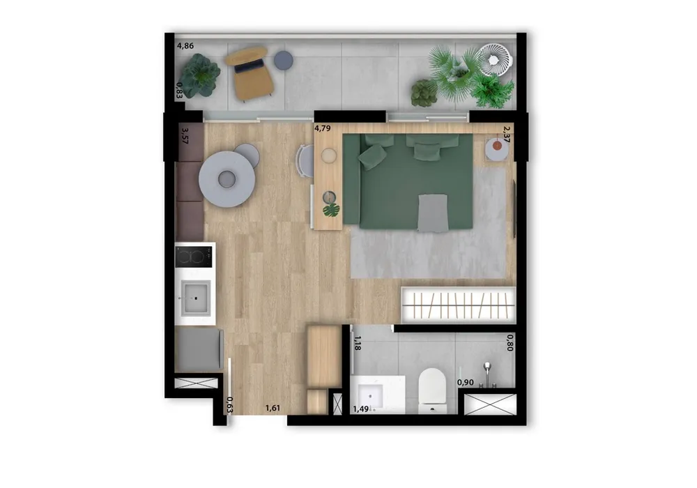 Apartamento, 1 quarto, 47 m² - Foto 25