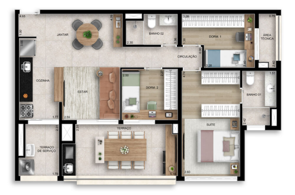 Apartamento, 2 quartos, 72 m² - Foto 19