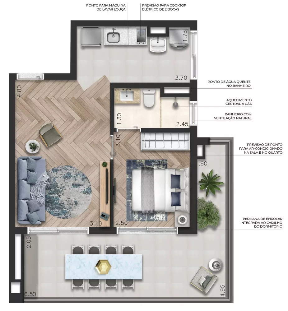 Apartamento à venda com 1 quarto, 58m² - Foto 18