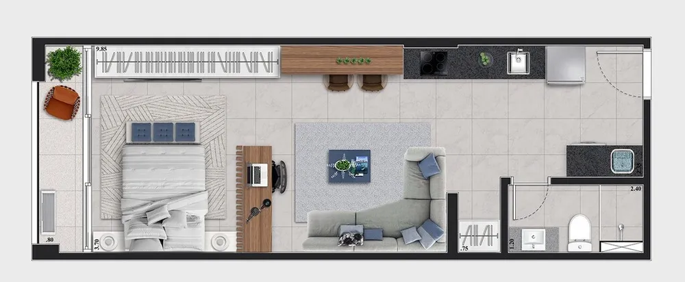 Apartamento, 1 quarto, 52 m² - Foto 13